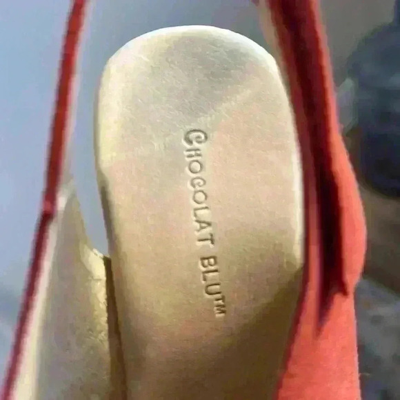 Chocolate Blu Gala platform slingback sandals size 7.5 - Picture 5 of 5